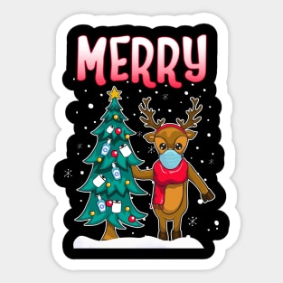 Matching Ugly Christmas Sweaters. Couples Christmas Sweater. Sticker